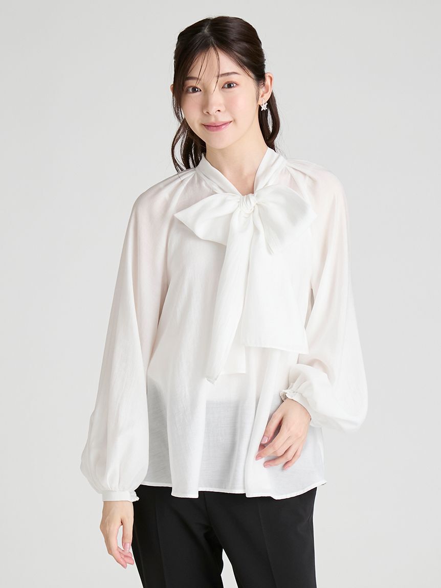 CELFORD「ビッグリボンセミシアーブラウス」|シャツ・ブラウス|