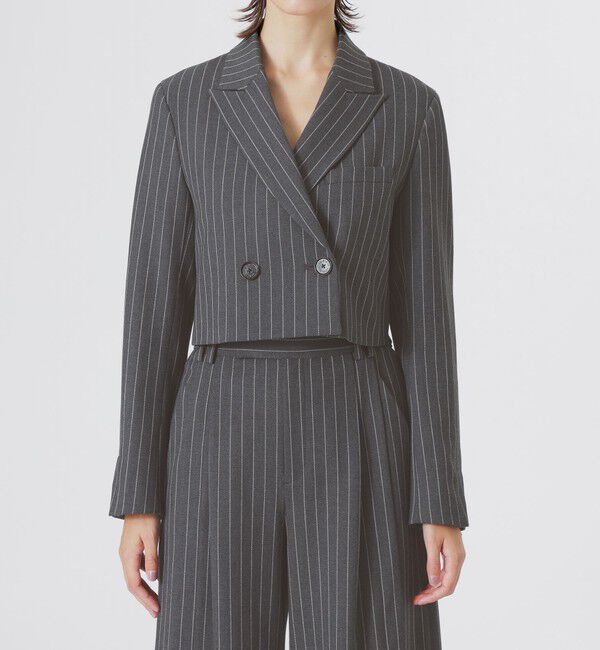  「ボックスクロップドジャケット」|テーラードジャケット|