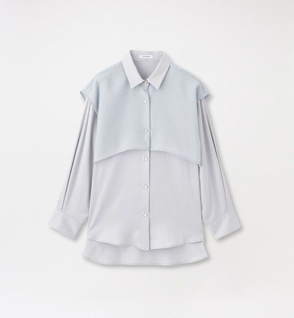  「レイヤードライクシャツ」|シャツ・ブラウス|グレー