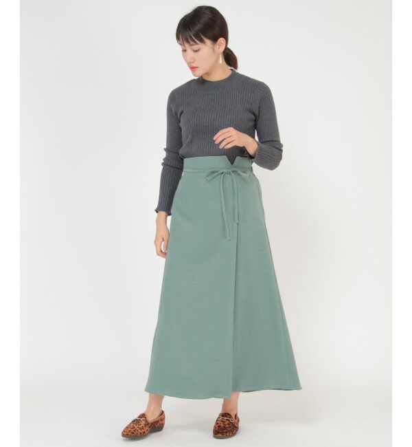ikka「フェイクスウェードラップスカート」|スカート|