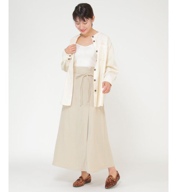 ikka「フェイクスウェードラップスカート」|スカート|