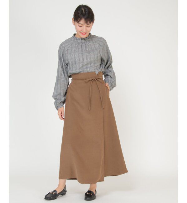 ikka「フェイクスウェードラップスカート」|スカート|