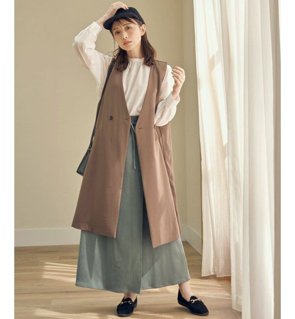 ikka「フェイクスウェードラップスカート」|スカート|