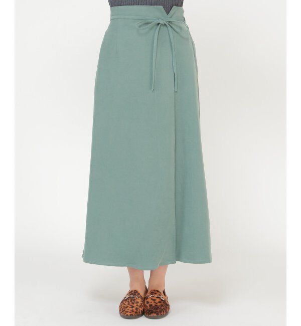 ikka「フェイクスウェードラップスカート」|スカート|