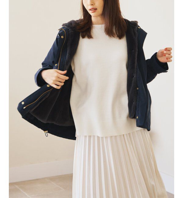 ikka「ボアライナー2WAYマウンテンパーカー」|ブルゾン・スタジャン|