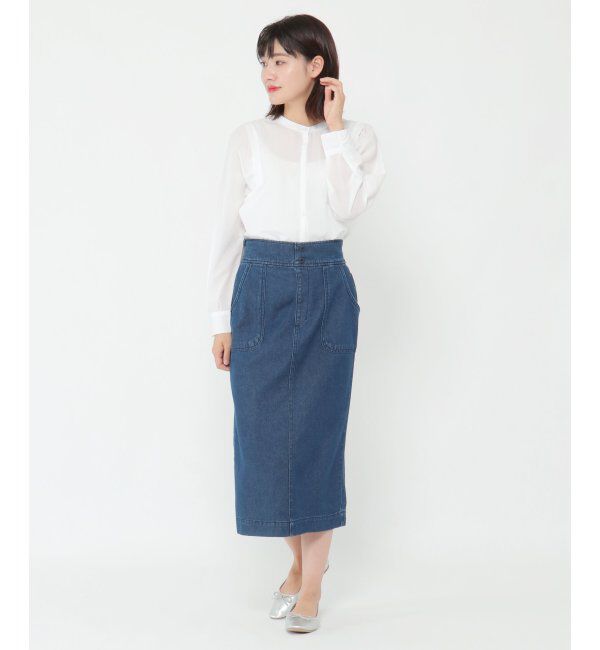 ikka「ミリタリーIラインスカート」|スカート|