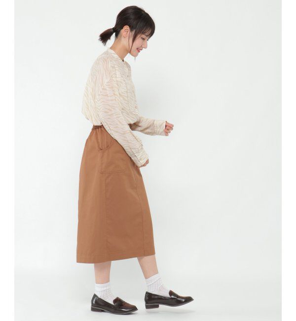 ikka「ミリタリーIラインスカート」|スカート|