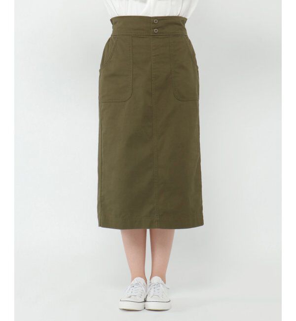 ikka「ミリタリーIラインスカート」|スカート|