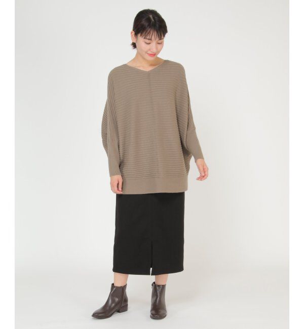 ikka「2WAY横リブドルマンチュニック」|プルオーバー|
