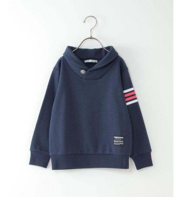 ikka kids「【キッズ】コンチョボタンショール襟トレーナー（100~160cm）」|Tシャツ・カットソー|