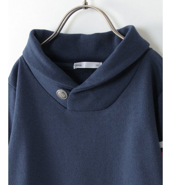 ikka kids「【キッズ】コンチョボタンショール襟トレーナー（100~160cm）」|Tシャツ・カットソー|
