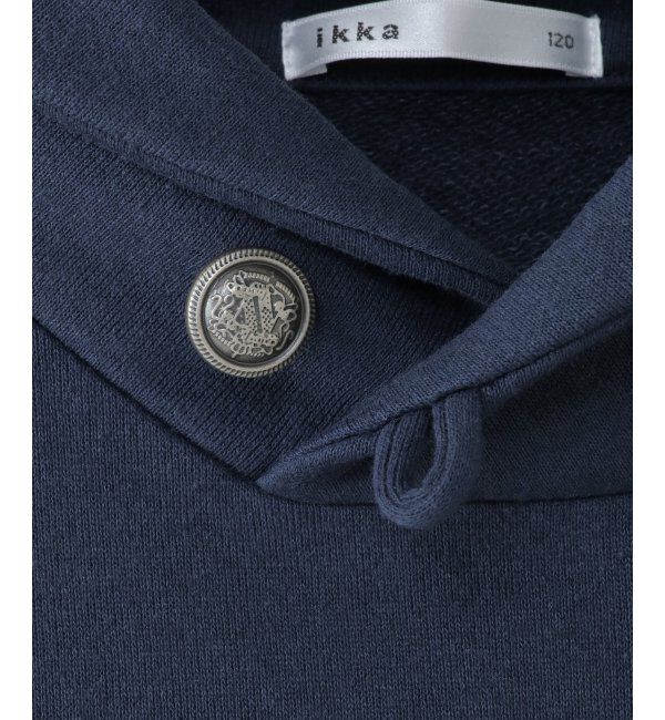 ikka kids「【キッズ】コンチョボタンショール襟トレーナー（100~160cm）」|Tシャツ・カットソー|