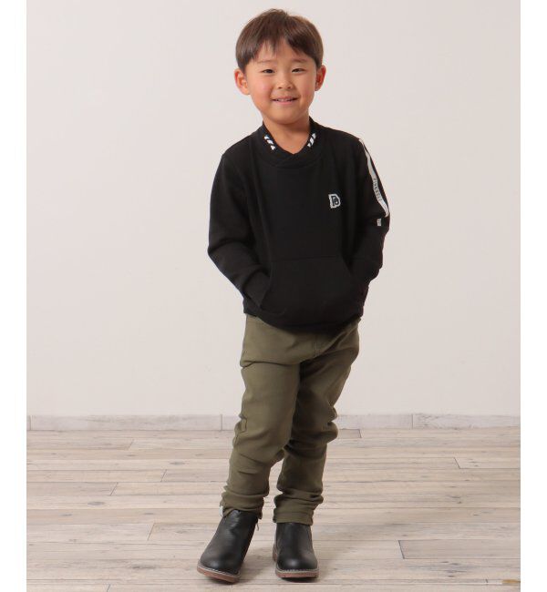 ikka kids「【キッズ】チビハイネック袖ロゴトレーナー（100~160cm）」|Tシャツ・カットソー|