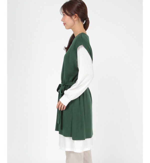 ikka「ニットベストアンサンブルワンピース」|ワンピース|