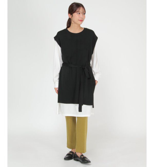 ikka「ニットベストアンサンブルワンピース」|ワンピース|