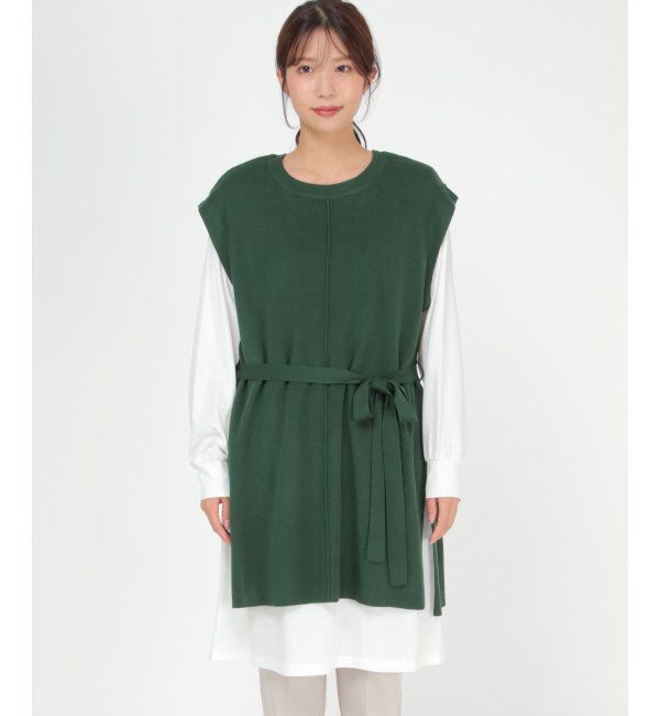 ikka「ニットベストアンサンブルワンピース」|ワンピース|