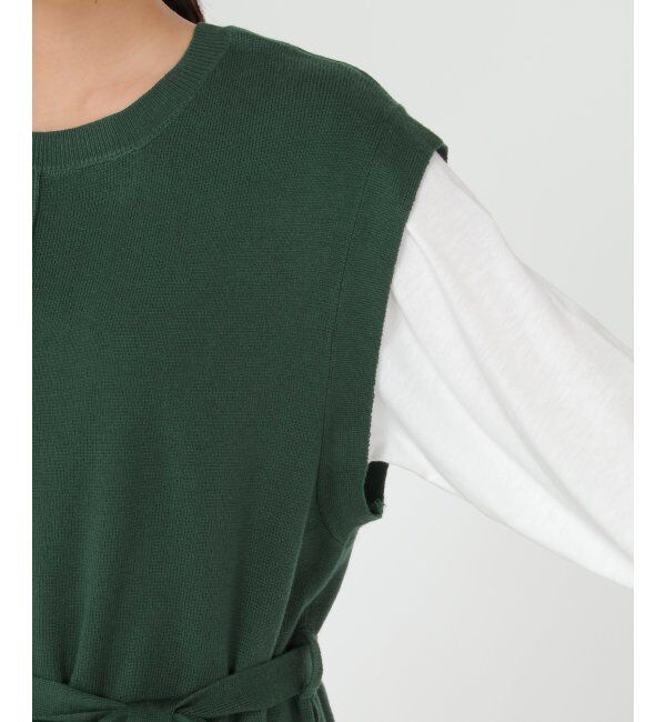 ikka「ニットベストアンサンブルワンピース」|ワンピース|