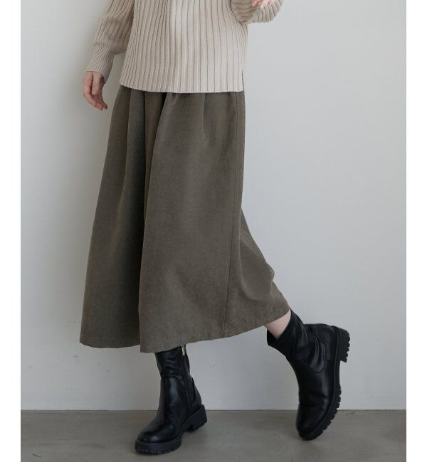 ikka「ピーチ起毛タックスカーチョ」|その他|