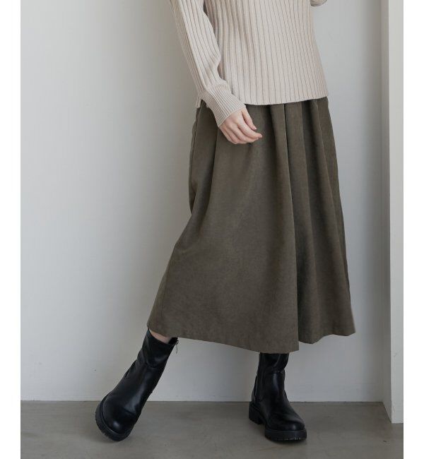 ikka「ピーチ起毛タックスカーチョ」|その他|