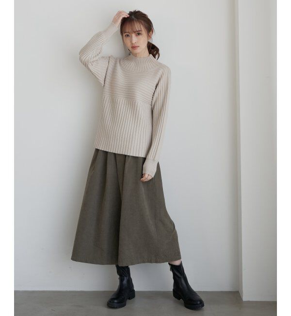 ikka「ピーチ起毛タックスカーチョ」|その他|