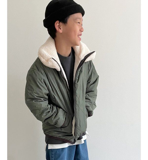 ikka kids「【2WAY】キルトボアリバーシブルジャケット（120~160cm）」|その他|