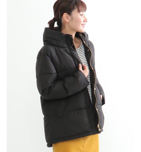 ikka「ミドル丈ダウンジャケット」|その他|ブラック