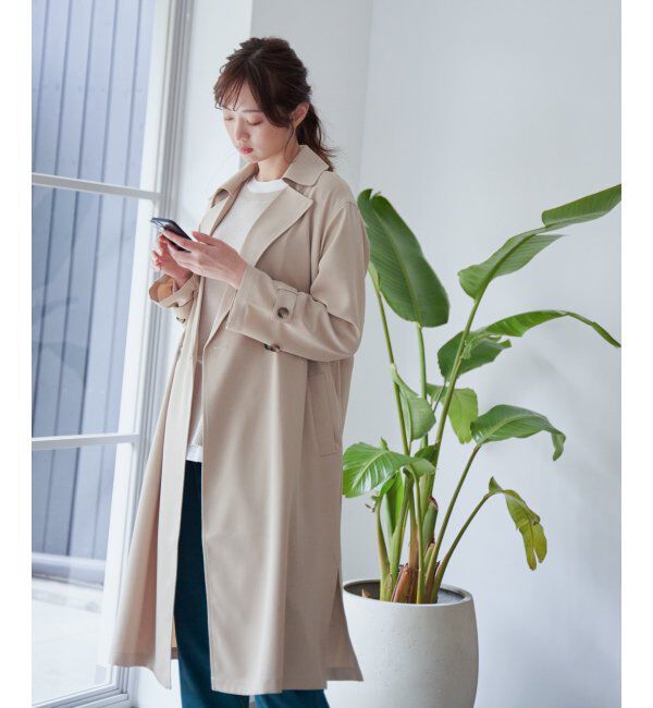 ikka「花粉リリースゆるトレンチ」|トレンチコート|