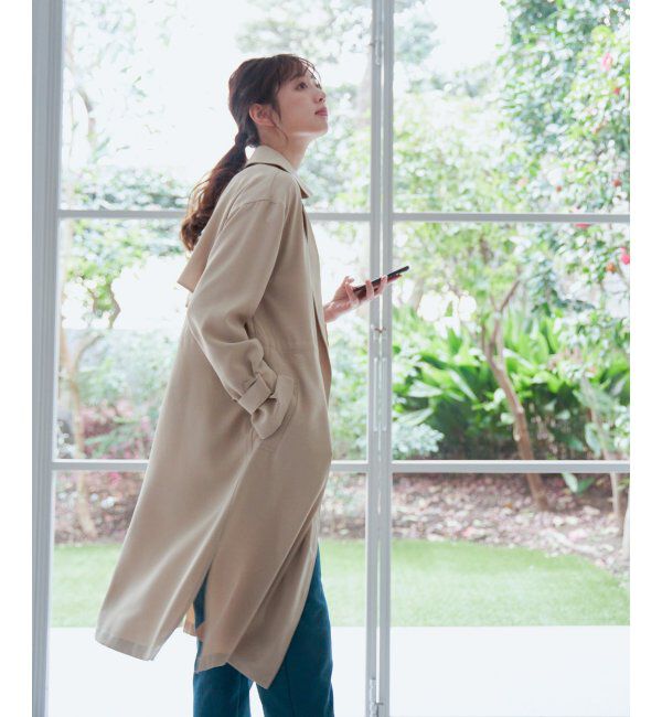ikka「花粉リリースゆるトレンチ」|トレンチコート|