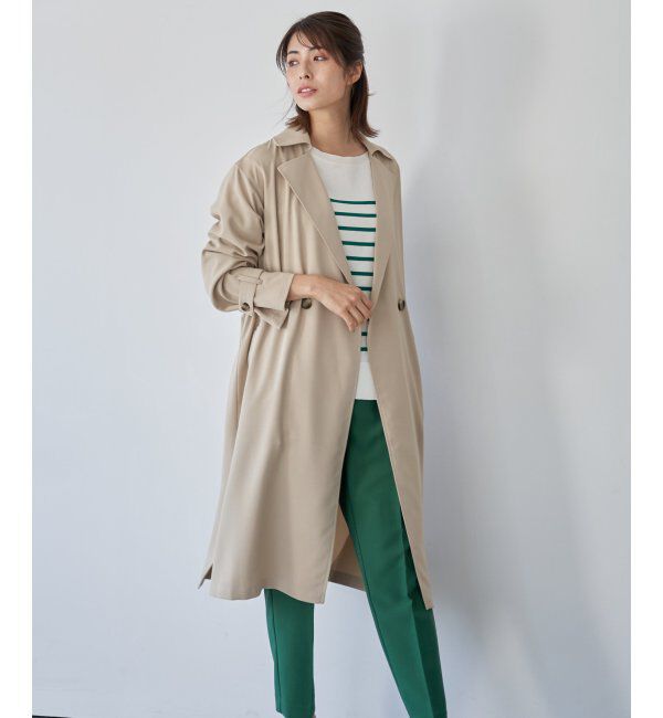 ikka「花粉リリースゆるトレンチ」|トレンチコート|