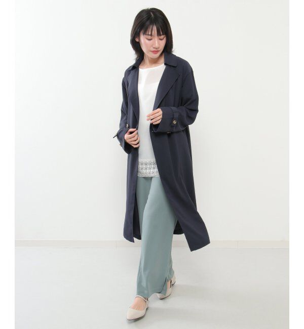 ikka「花粉リリースゆるトレンチ」|トレンチコート|