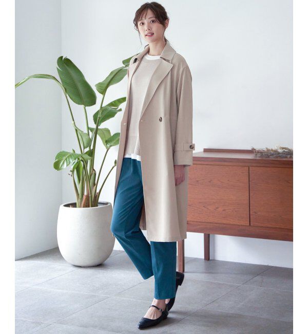 ikka「花粉リリースゆるトレンチ」|トレンチコート|