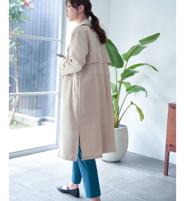 ikka「花粉リリースゆるトレンチ」|トレンチコート|