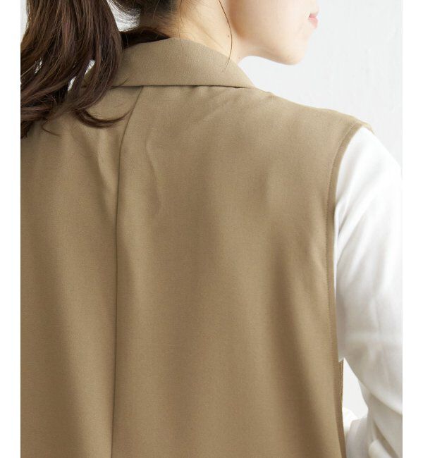 ikka「サイドベルトテーラードジレ」|ダウンベスト・ベスト|