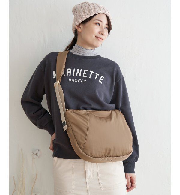 ikka「フワカルハーフムーンショルダーバッグ」|その他|キャメル