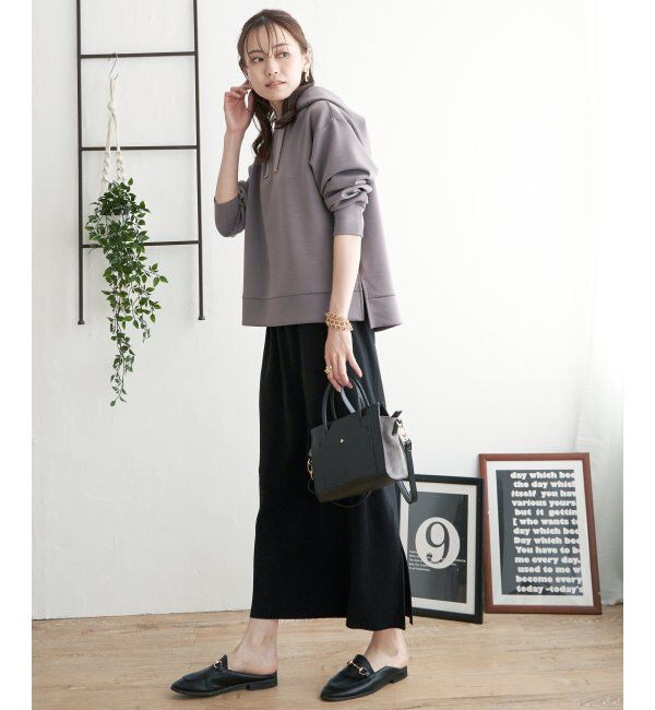 ikka「ダンボールニットフードパーカー」|パーカー|