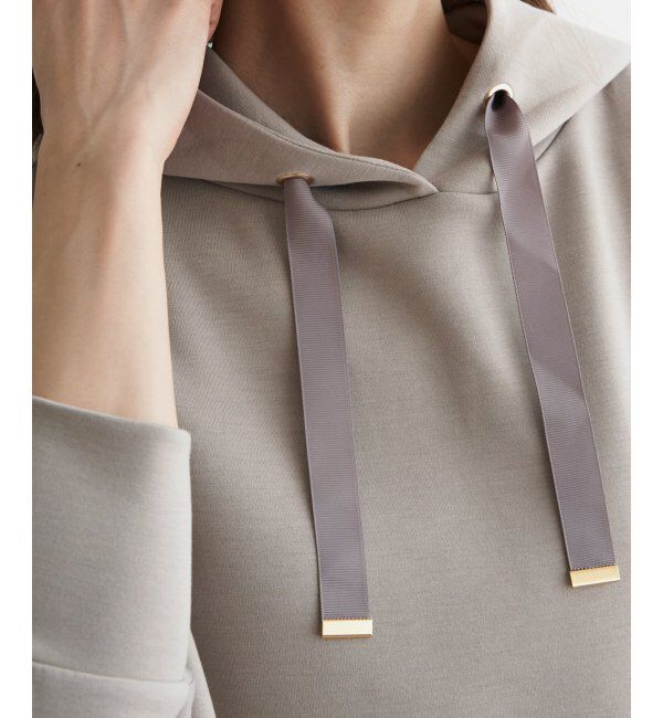 ikka「ダンボールニットフードパーカー」|パーカー|