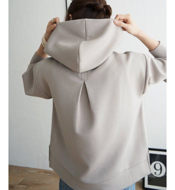 ikka「ダンボールニットフードパーカー」|パーカー|