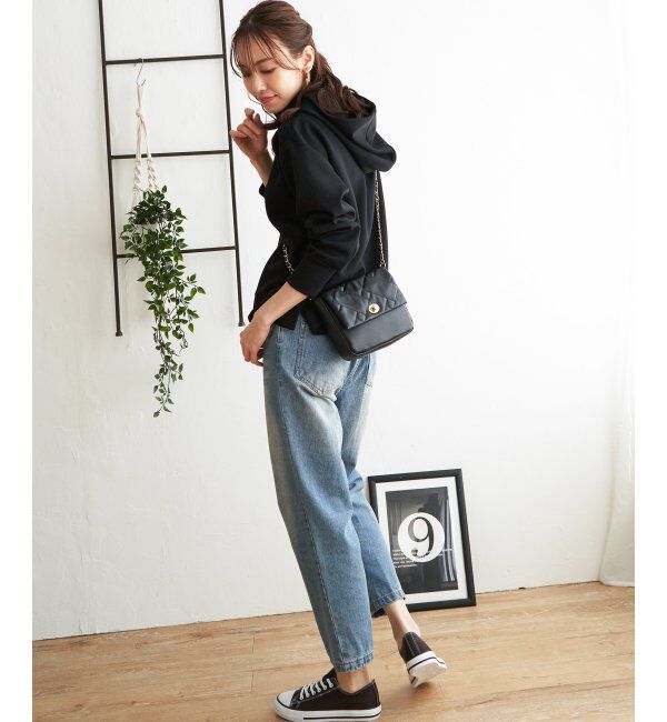 ikka「ダンボールニットフードパーカー」|パーカー|