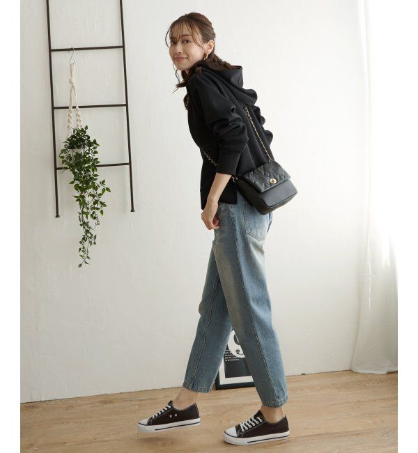 ikka「ダンボールニットフードパーカー」|パーカー|