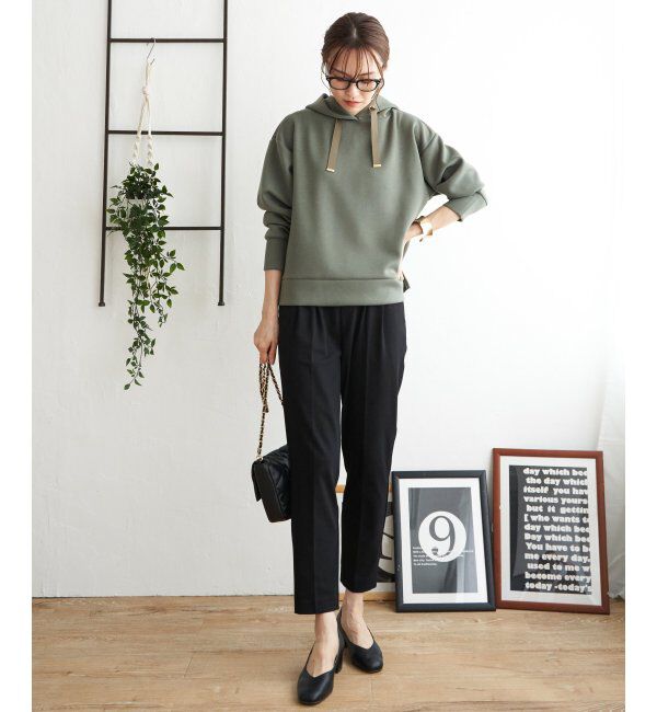 ikka「ダンボールニットフードパーカー」|パーカー|