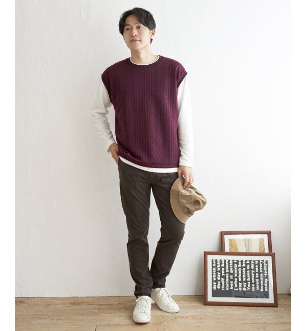 ikka「フクレジャガードフェイクベストロンT」|Tシャツ・カットソー|