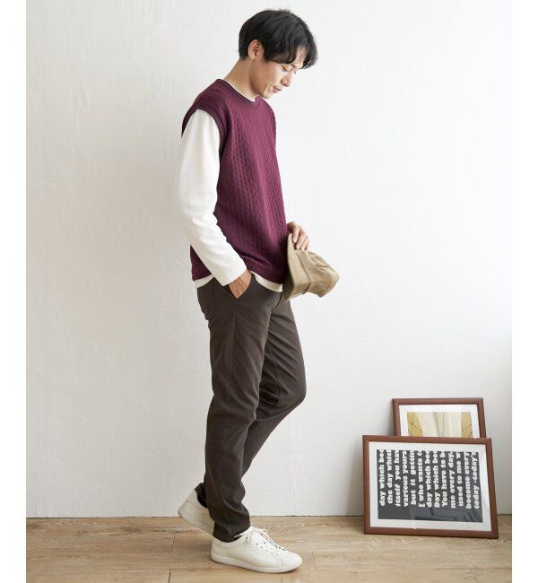 ikka「フクレジャガードフェイクベストロンT」|Tシャツ・カットソー|