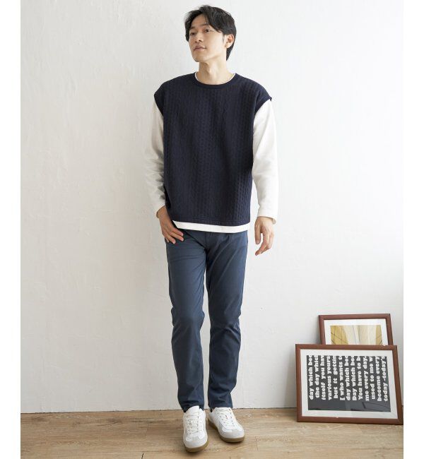 ikka「フクレジャガードフェイクベストロンT」|Tシャツ・カットソー|