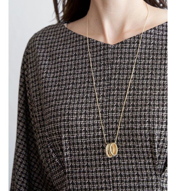 IKKA LOUNGE「カットジャガードワンピース」|ドレス|