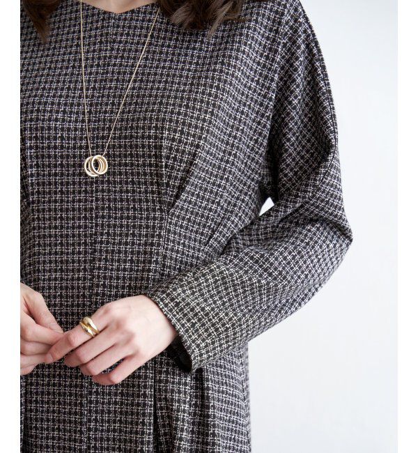 IKKA LOUNGE「カットジャガードワンピース」|ドレス|