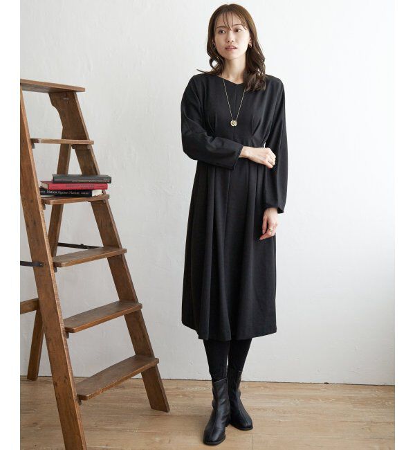 IKKA LOUNGE「カットジャガードワンピース」|ドレス|