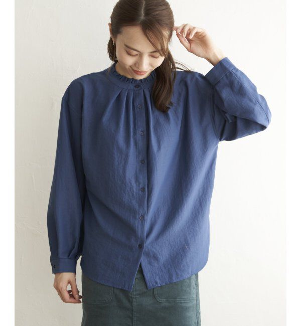 ikka「襟フリル2WAYブラウス」|シャツ・ブラウス|