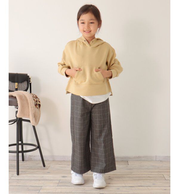 ikka kids「【親子おそろい】ダンボールレイヤードパーカー（120~160cm）」|Tシャツ・カットソー|