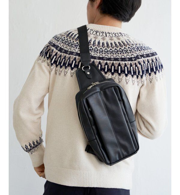 ikka「GPレザータッチボディバッグ」|その他|ブラック