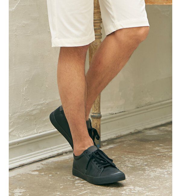 ikka「レザータッチコートスニーカー」|その他|ブラック